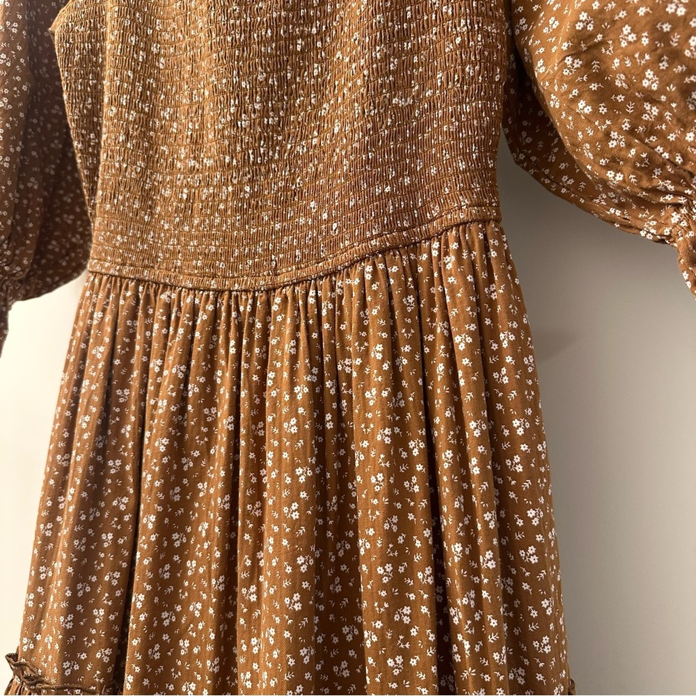 Ivy City Co Amber brown floral dress Size Small - Picture 13 of 13